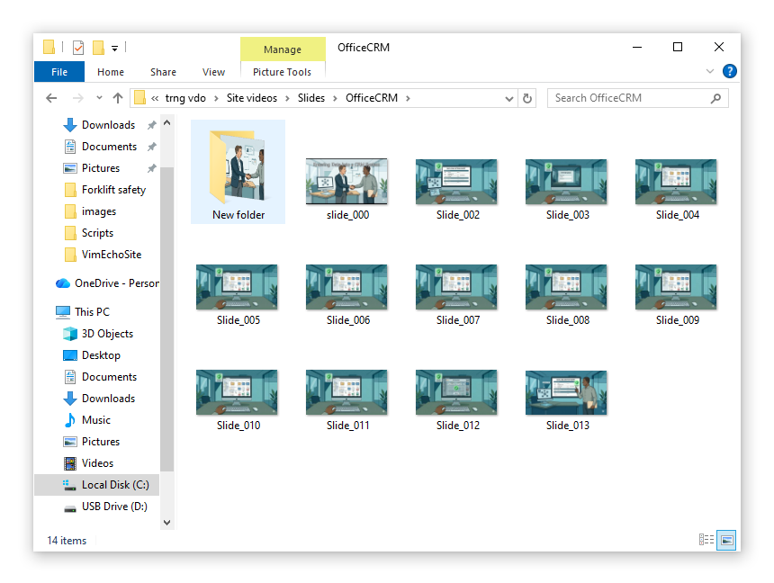 Building slides for AI tools video